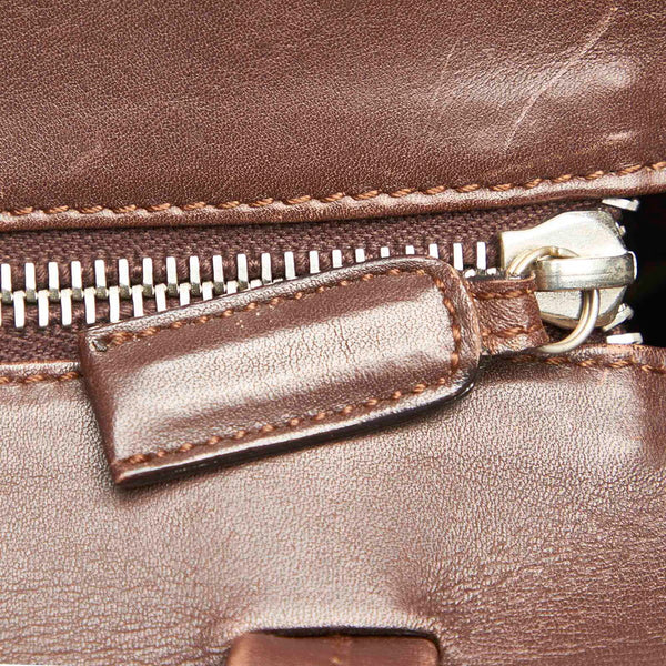 サルヴァトーレフェラガモ AQ-21 9245 ブラウン レザー ハンドバッグ レディース Salvatore Ferragamo 【中古】