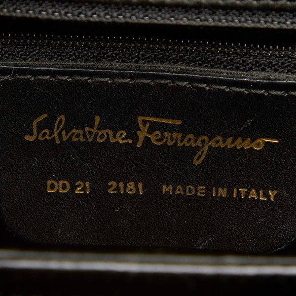 サルヴァトーレフェラガモ ガンチーニ DD21 2181 ブラック レザー ハンドバッグ レディース Salvatore Ferragamo 中古