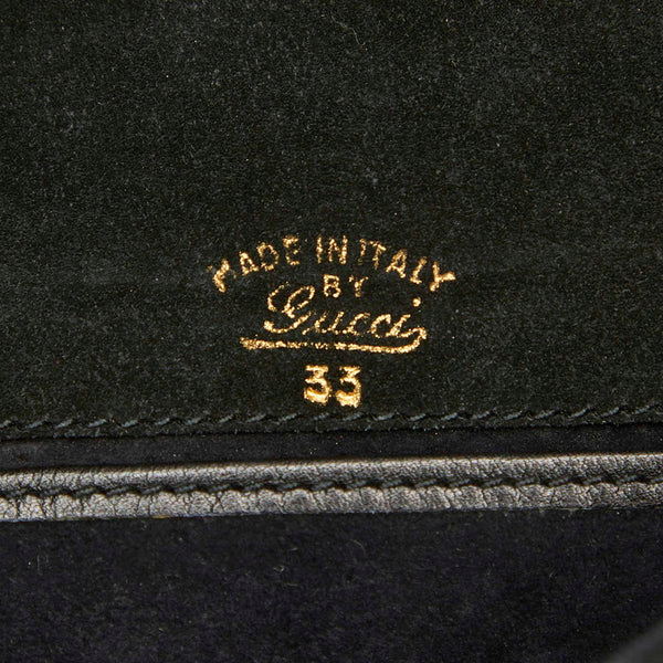 グッチ オールドグッチ ブラック ゴールド スウェード クラッチバッグ レディース GUCCI 中古