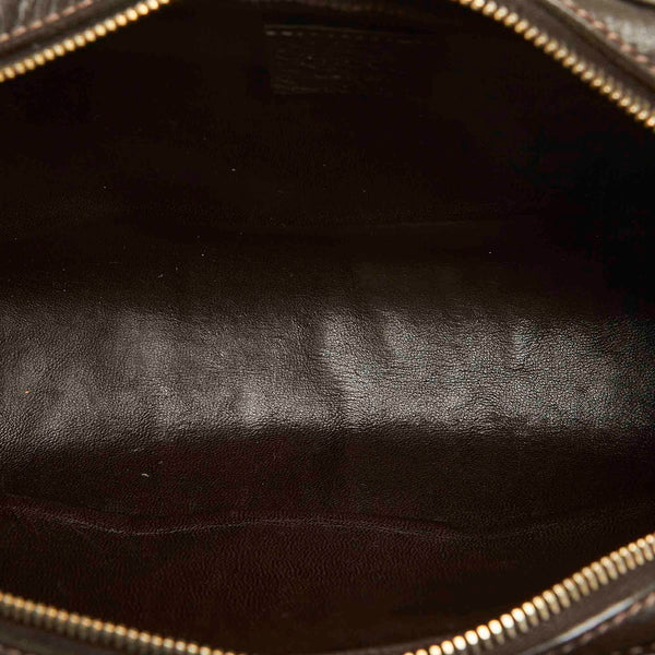 グッチ シマ 201755 ブラウン レザー クラッチバッグ メンズ GUCCI 中古