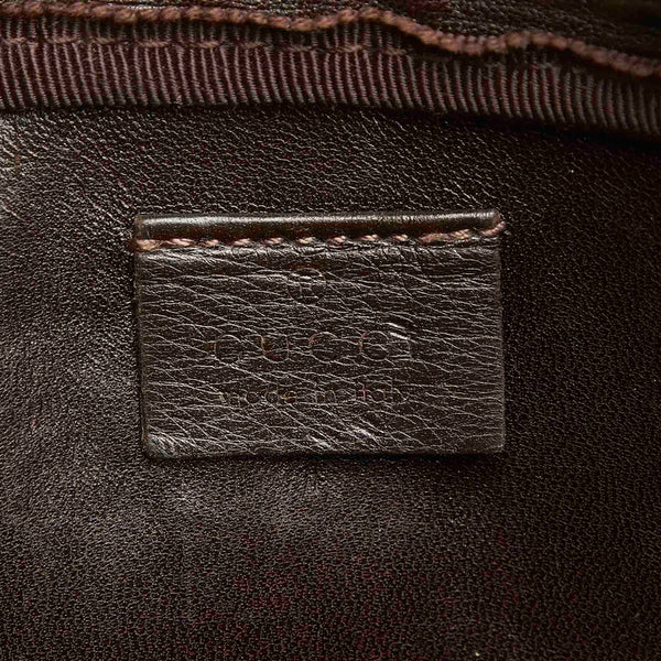 グッチ シマ 201755 ブラウン レザー クラッチバッグ メンズ GUCCI 中古