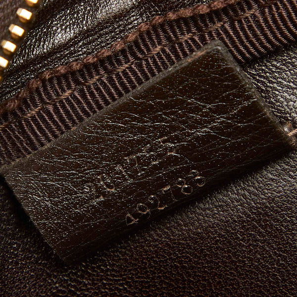 グッチ シマ 201755 ブラウン レザー クラッチバッグ メンズ GUCCI 中古