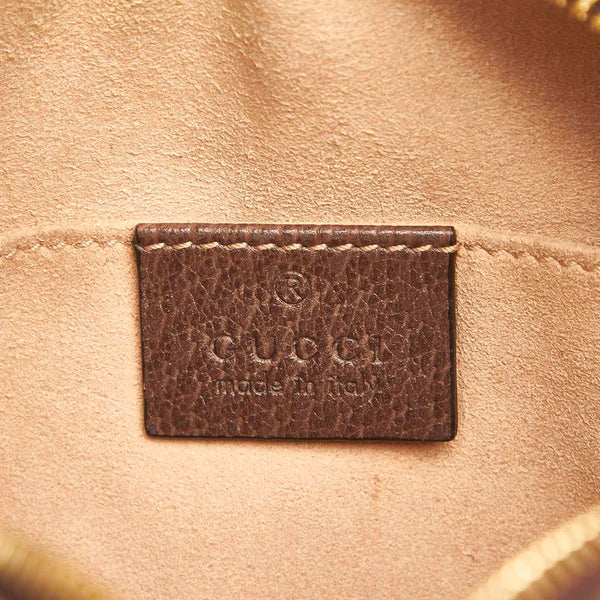 グッチ オフィディア　 シェリーライン 517350 ベージュ ブラウン PVC レザー ショルダーバッグ レディース GUCCI 中古