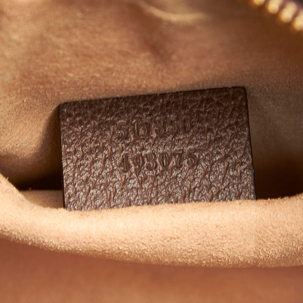 グッチ オフィディア　 シェリーライン 517350 ベージュ ブラウン PVC レザー ショルダーバッグ レディース GUCCI 中古