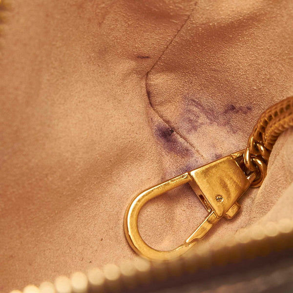 グッチ オフィディア　 シェリーライン 517350 ベージュ ブラウン PVC レザー ショルダーバッグ レディース GUCCI 中古