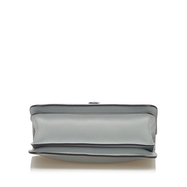 グッチ ニュージャッキー 362971 グレー レザー 肩掛け ショルダーバッグ レディース GUCCI 中古