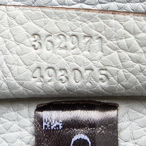 グッチ ニュージャッキー 362971 グレー レザー 肩掛け ショルダーバッグ レディース GUCCI 中古