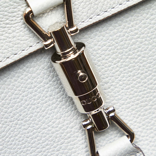 グッチ ニュージャッキー 362971 グレー レザー 肩掛け ショルダーバッグ レディース GUCCI 中古