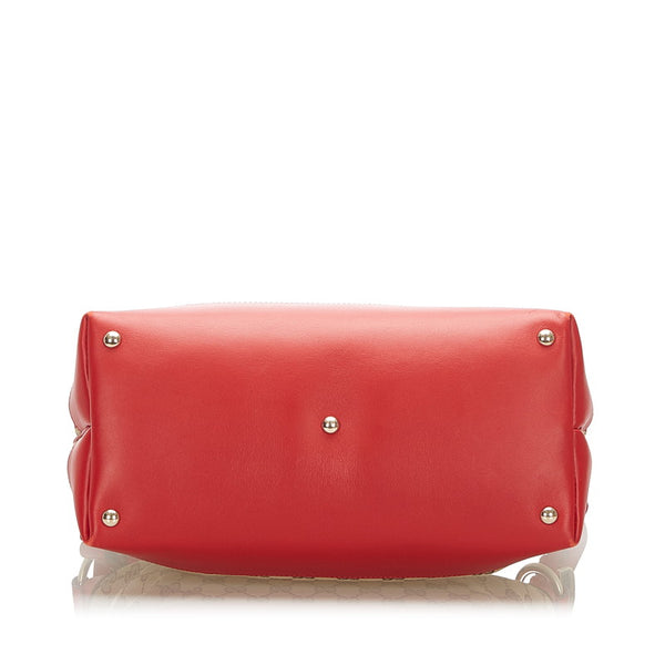 グッチ GGキャンバス ハート 309122 ベージュ レッド キャンバス レザー ショルダーバッグ レディース GUCCI 中古