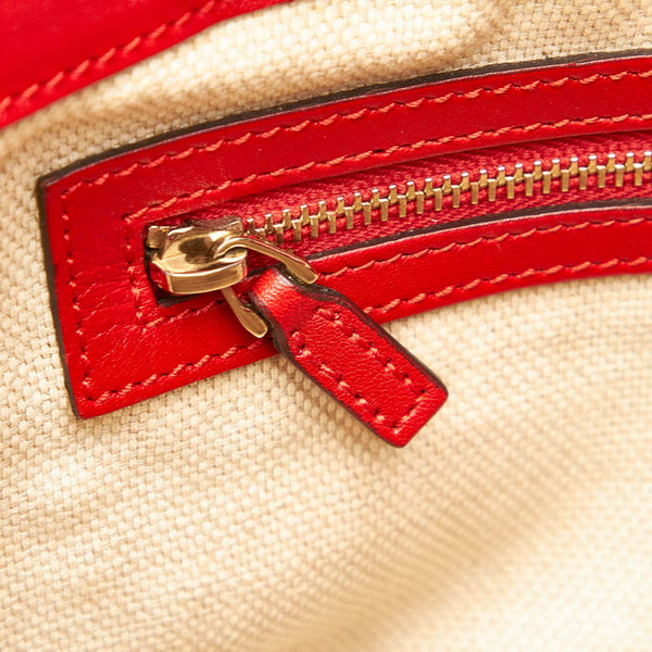 グッチ GGキャンバス ハート 309122 ベージュ レッド キャンバス レザー ショルダーバッグ レディース GUCCI 中古