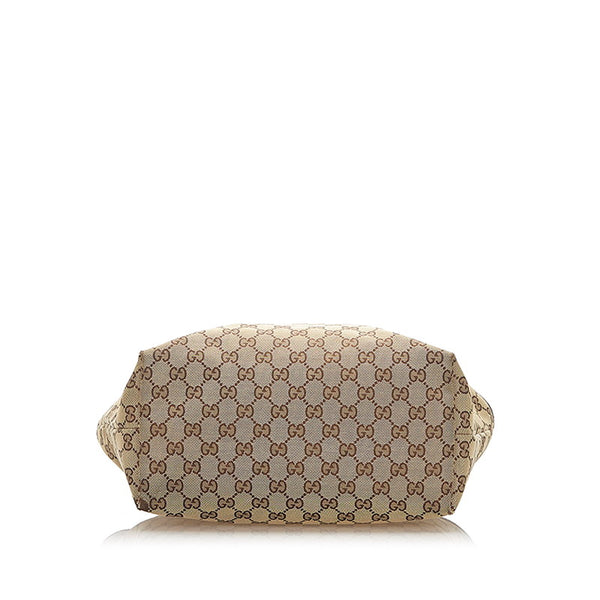 グッチ GGキャンバス 211976 ブラウン キャンバス パテントレザー トートバッグ レディース GUCCI 中古