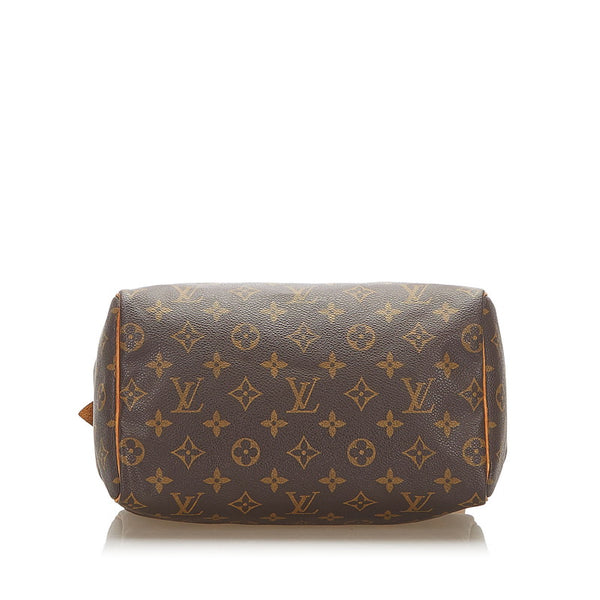 ルイ ヴィトン モノグラム スピーディ25　 M41109 ブラウン PVC レザー ハンドバッグ レディース LOUIS VUITTON 中古