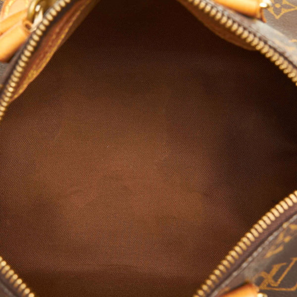 ルイ ヴィトン モノグラム スピーディ25　 M41109 ブラウン PVC レザー ハンドバッグ レディース LOUIS VUITTON 中古