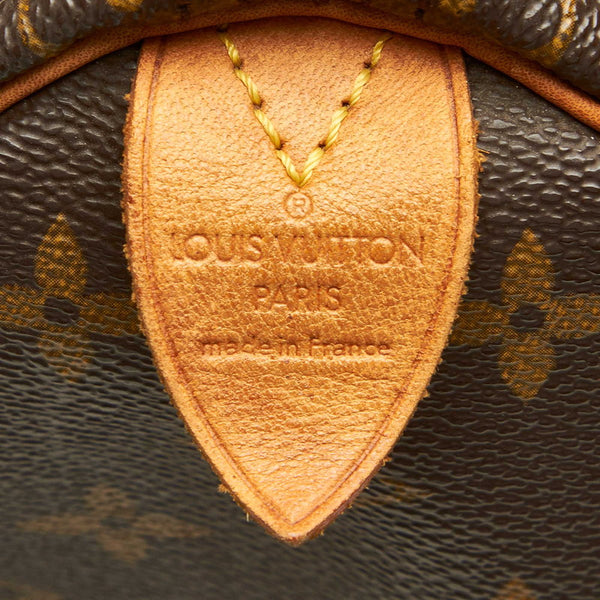 ルイ ヴィトン モノグラム スピーディ25　 M41109 ブラウン PVC レザー ハンドバッグ レディース LOUIS VUITTON 中古