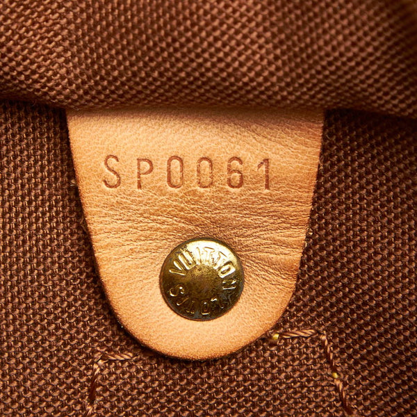 ルイ ヴィトン モノグラム スピーディ25　 M41109 ブラウン PVC レザー ハンドバッグ レディース LOUIS VUITTON 中古