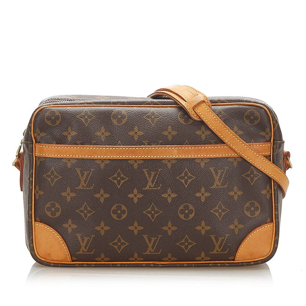ルイ ヴィトン モノグラム トロカデロ GM  M51272 ブラウン PVC レザー ショルダーバッグ レディース LOUIS VUITTON 中古