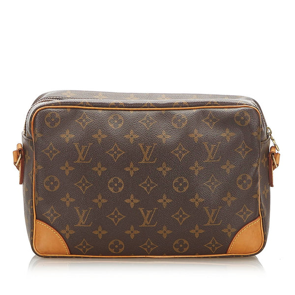 ルイ ヴィトン モノグラム トロカデロ GM  M51272 ブラウン PVC レザー ショルダーバッグ レディース LOUIS VUITTON 中古