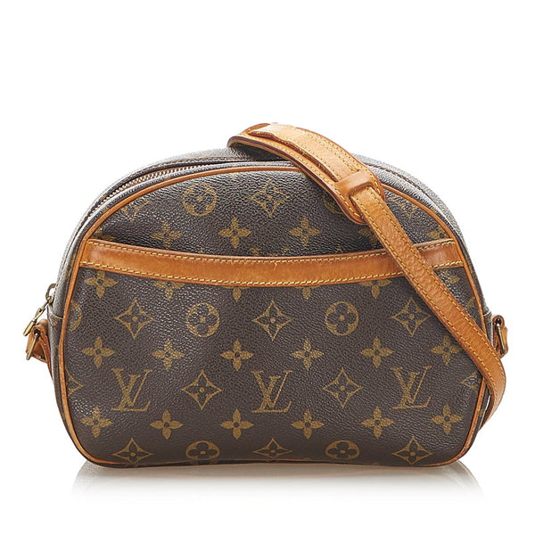 ルイ ヴィトン モノグラム ブロワ M51221 ブラウン PVC レザー 斜め掛け ショルダーバッグ レディース LOUIS VUITTON 中古