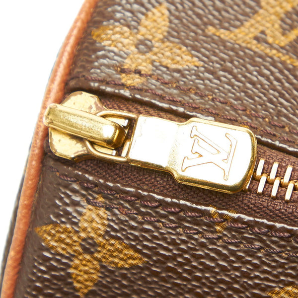 ルイ ヴィトン モノグラム パピヨン30 旧型 M51365 ブラウン PVC レザー ハンドバッグ レディース LOUIS VUITTON 中古