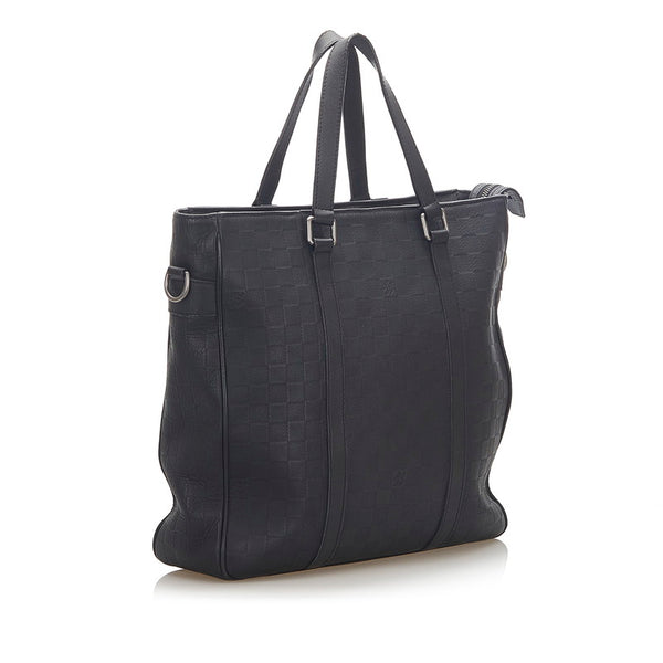 ルイ ヴィトン ダミエアンフィニ タダオ PM N41468 ブラック レザー ショルダーバッグ トートバッグ 2WAY メンズ LOUIS VUITTON 中古
