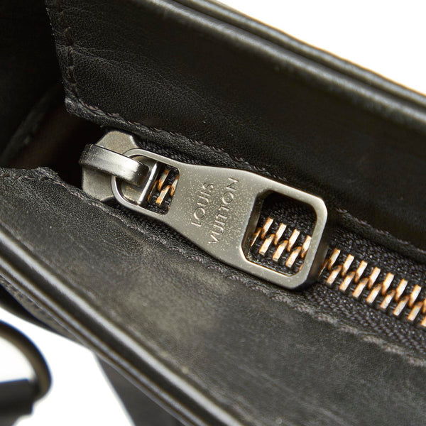 ルイ ヴィトン ダミエアンフィニ タダオ PM N41468 ブラック レザー ショルダーバッグ トートバッグ 2WAY メンズ LOUIS VUITTON 中古