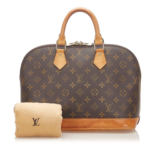 ルイ ヴィトン モノグラム アルマ M51130 ブラウン PVC レザー ハンドバッグ レディース LOUIS VUITTON 中古