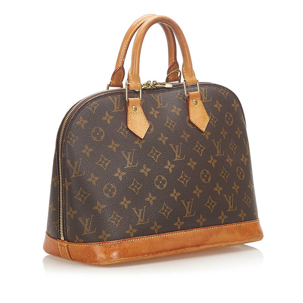 ルイ ヴィトン モノグラム アルマ M51130 ブラウン PVC レザー ハンドバッグ レディース LOUIS VUITTON 中古