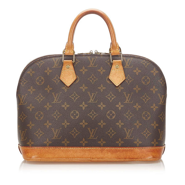 ルイ ヴィトン モノグラム アルマ M51130 ブラウン PVC レザー ハンドバッグ レディース LOUIS VUITTON 中古