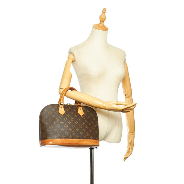 ルイ ヴィトン モノグラム アルマ M51130 ブラウン PVC レザー ハンドバッグ レディース LOUIS VUITTON 中古