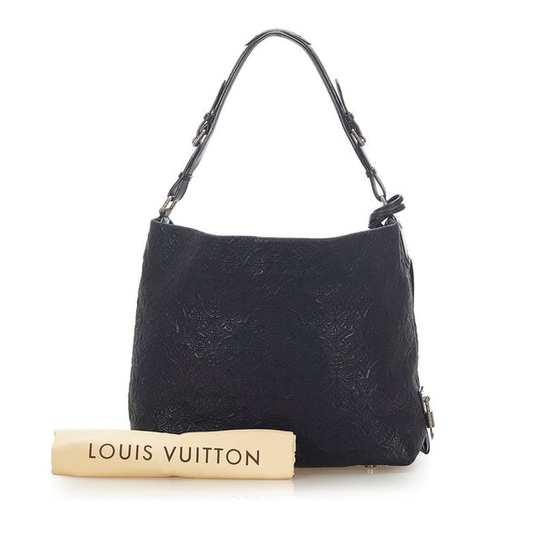 ルイ ヴィトン モノグラム アンティア ホーボー M93833 ブラック レザー 肩掛け ショルダーバッグ レディース LOUIS VUITTON 中古