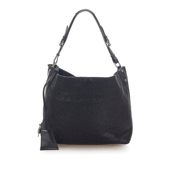 ルイ ヴィトン モノグラム アンティア ホーボー M93833 ブラック レザー 肩掛け ショルダーバッグ レディース LOUIS VUITTON 中古