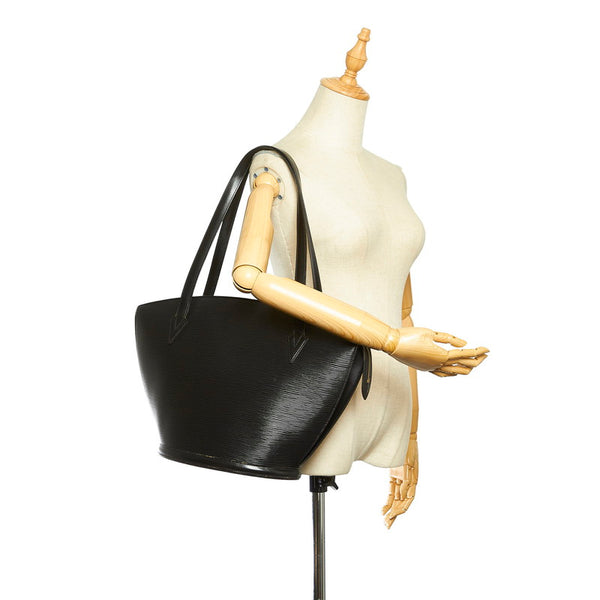 ルイ ヴィトン エピ サンジャックショッピング M52262  ブラック レザー ショルダーバッグ レディース LOUIS VUITTON 中古