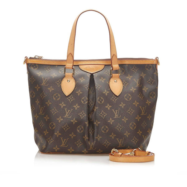 ルイ ヴィトン モノグラム パレルモPM M40145 ブラウン PVC レザー ショルダーバッグ レディース LOUIS VUITTON 中古