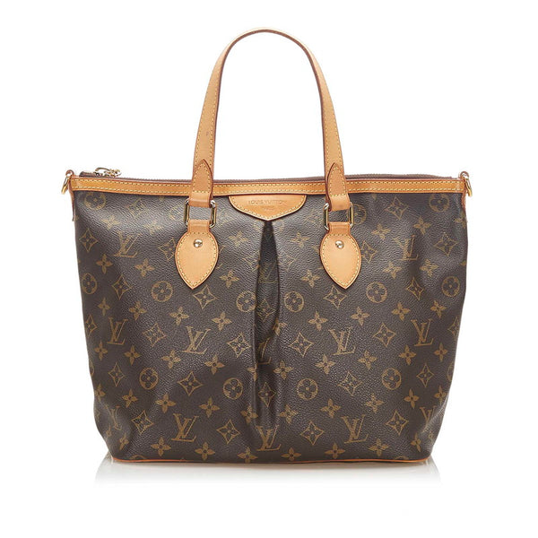 ルイ ヴィトン モノグラム パレルモPM M40145 ブラウン PVC レザー ショルダーバッグ レディース LOUIS VUITTON 中古