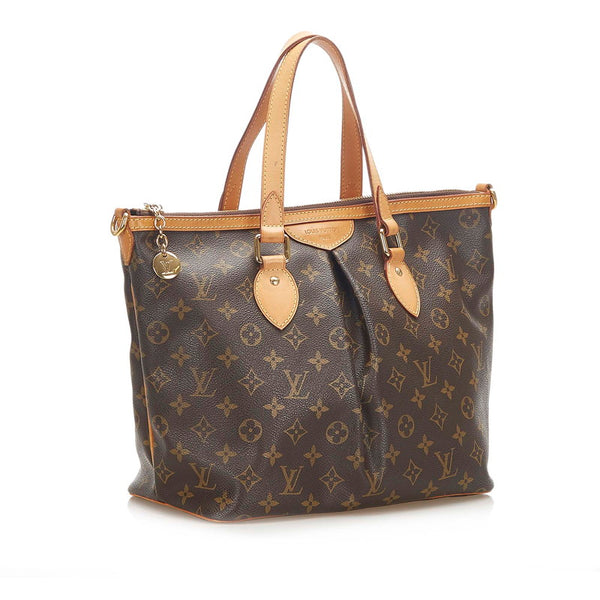 ルイ ヴィトン モノグラム パレルモPM M40145 ブラウン PVC レザー ショルダーバッグ レディース LOUIS VUITTON 中古
