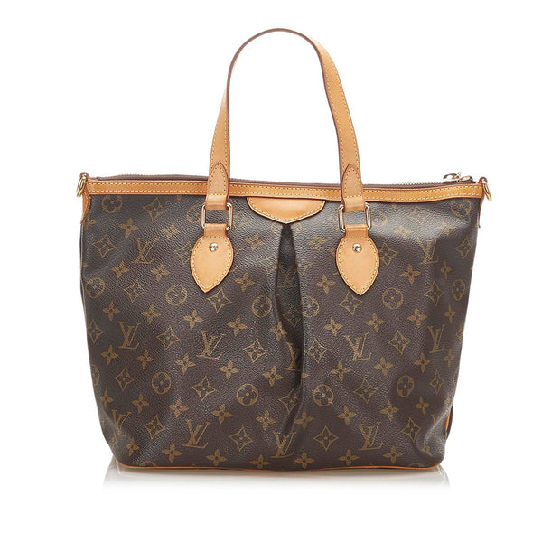 ルイ ヴィトン モノグラム パレルモPM M40145 ブラウン PVC レザー ショルダーバッグ レディース LOUIS VUITTON 中古