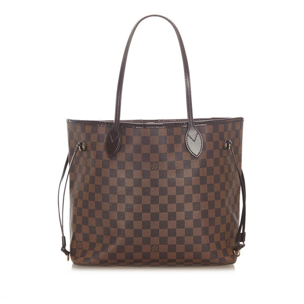 ルイ ヴィトン ダミエ ネヴァーフルMM N51105 ブラウン PVC レザー トートバッグ レディース LOUIS VUITTON 中古
