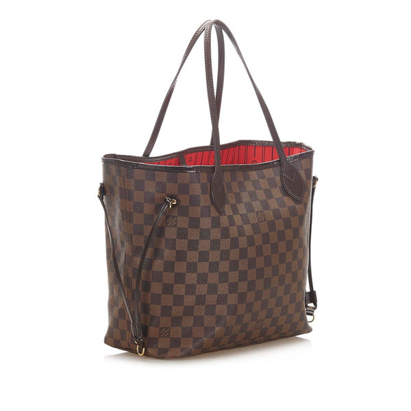 ルイ ヴィトン ダミエ ネヴァーフルMM N51105 ブラウン PVC レザー トートバッグ レディース LOUIS VUITTON 中古