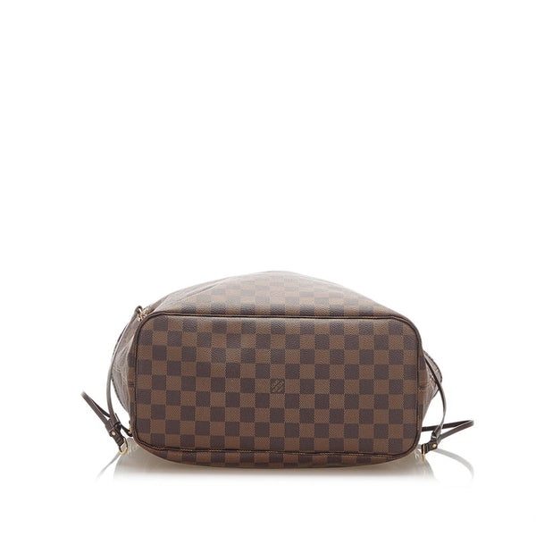 ルイ ヴィトン ダミエ ネヴァーフルMM N51105 ブラウン PVC レザー トートバッグ レディース LOUIS VUITTON 中古