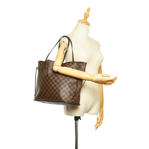 ルイ ヴィトン ダミエ ネヴァーフルMM N51105 ブラウン PVC レザー トートバッグ レディース LOUIS VUITTON 中古