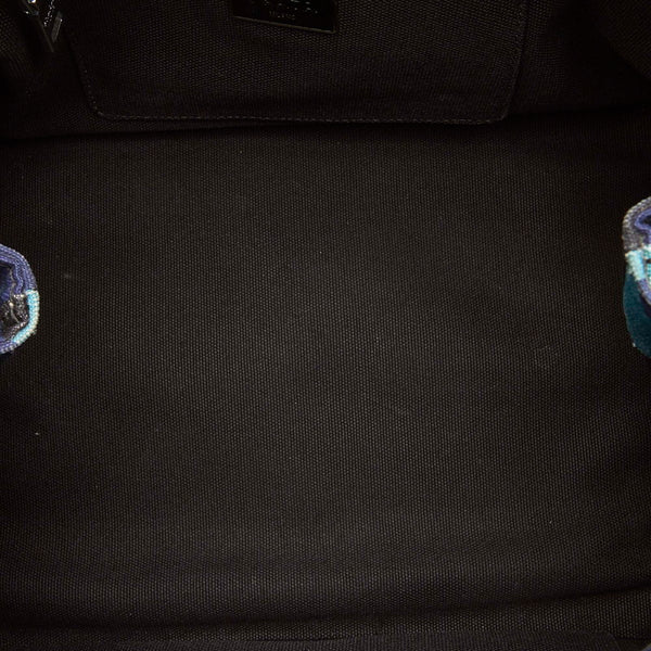 プラダ カナパ カモフラージュ B2642B ブルー グリーン キャンバス ハンドバッグ レディース PRADA 中古