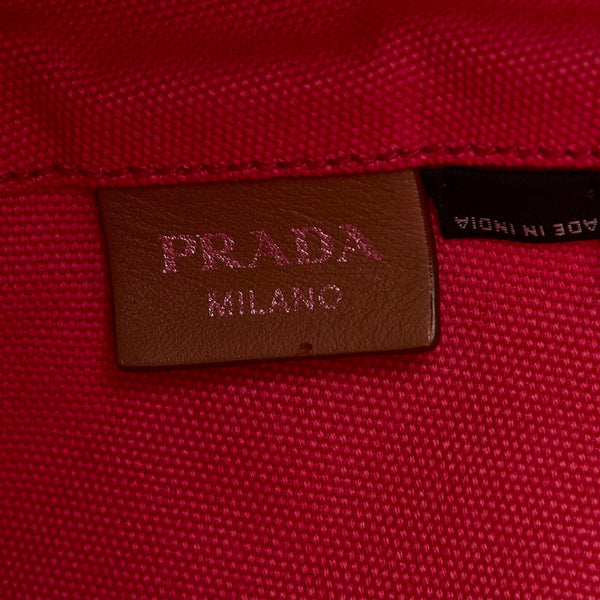 プラダ カナパ ピンク キャンバス ハンドバッグ レディース PRADA 中古