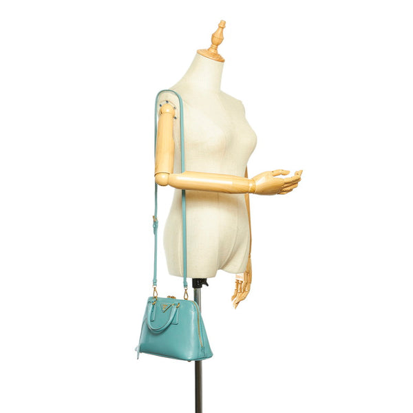 プラダ ライトブルー サフィアーノ ショルダーバッグ レディース PRADA 中古