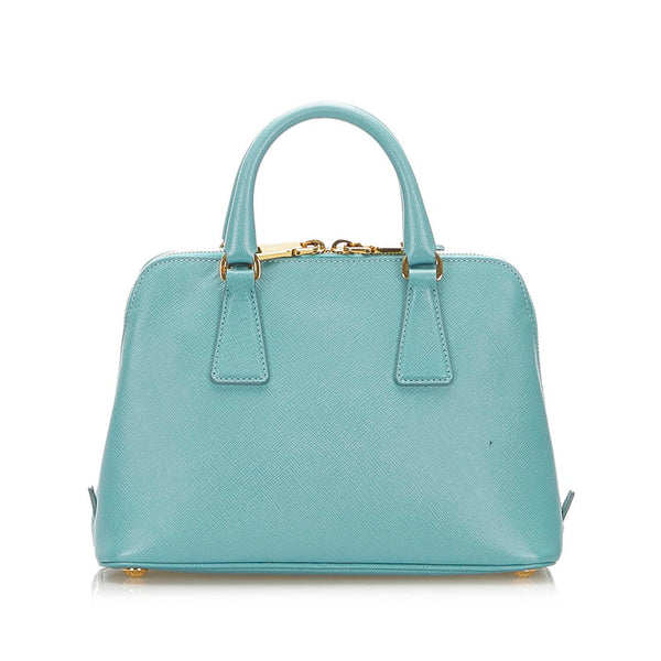 プラダ ライトブルー サフィアーノ ショルダーバッグ レディース PRADA 中古