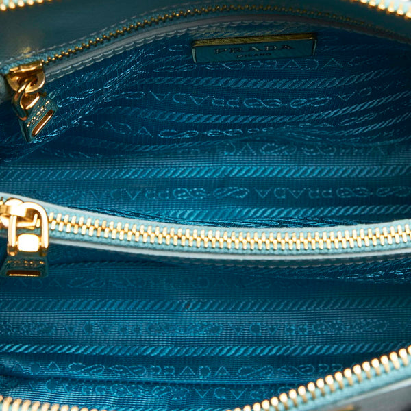 プラダ ライトブルー サフィアーノ ショルダーバッグ レディース PRADA 中古