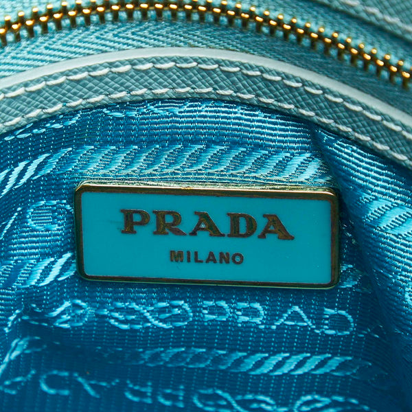 プラダ ライトブルー サフィアーノ ショルダーバッグ レディース PRADA 中古
