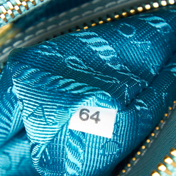 プラダ ライトブルー サフィアーノ ショルダーバッグ レディース PRADA 中古