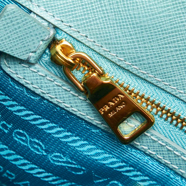 プラダ ライトブルー サフィアーノ ショルダーバッグ レディース PRADA 中古