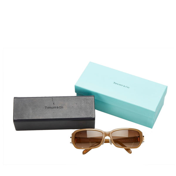 ティファニー ベージュ プラスチック サングラス レディース TIFFANY&Co. 【中古】
