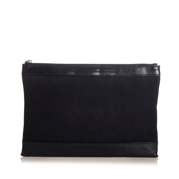 バレンシアガ BC373840AQ3BN ブラック キャンバス レザー クラッチバッグ レディース BALENCIAGA 【中古】